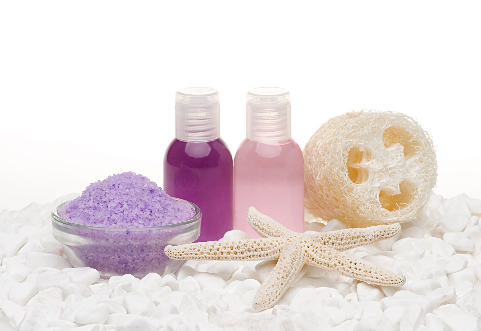 A variety of luxurious spa products designed for relaxation, rejuvenation, and self-care